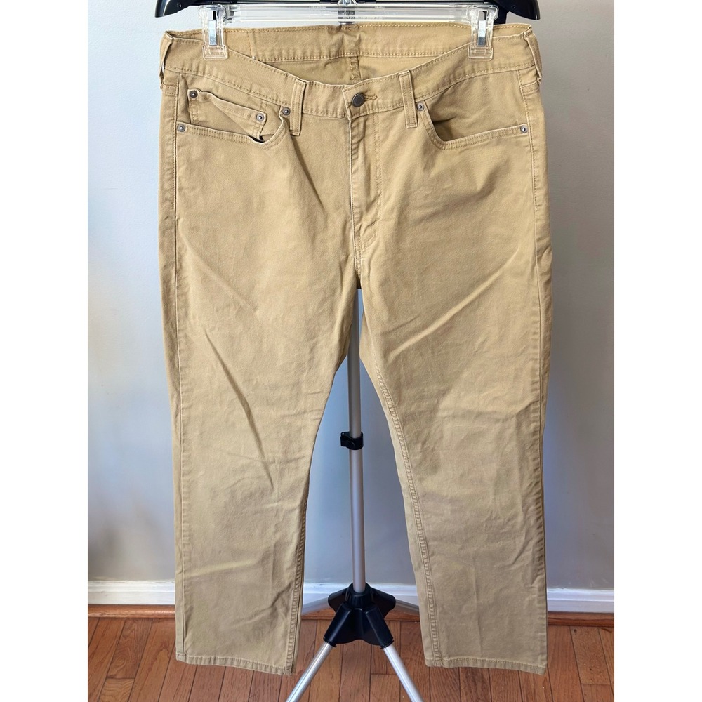 Levi's 514 Straight Fit Pants Mens 36x30 Tan Khaki Stretch 5 Pocket